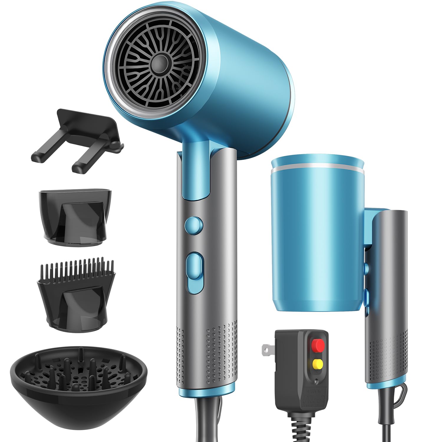 Portable Ionic Hair Dryer, Foldable Handle Hair Dryer,1600W Blow